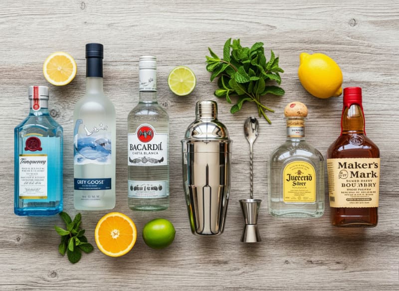 Hausbar einrichten: Diese Flaschen brauchst du zum Start Hausbar einrichten mit Flaschen